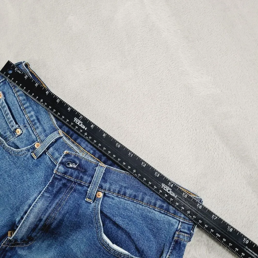 Levi's 505 Jeans Mens 32x30 Blue Med Wash Regular Straight Zip Fly Stretch Denim